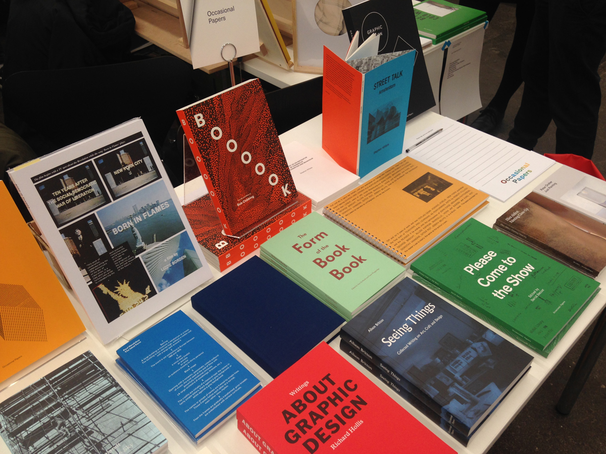 Occasional Papers table display, Friends with Books Berlin, 2016