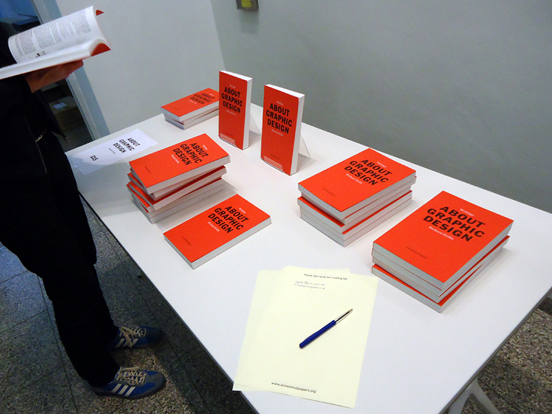 Launch of “About Graphic Design” by Richard Hollis at the Whitechapel, 2012