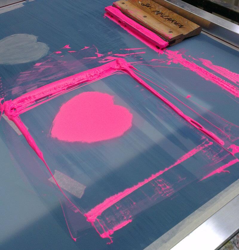 Valentine Painting by Adrian Henri, on press at the Bluecoat in Liverpool